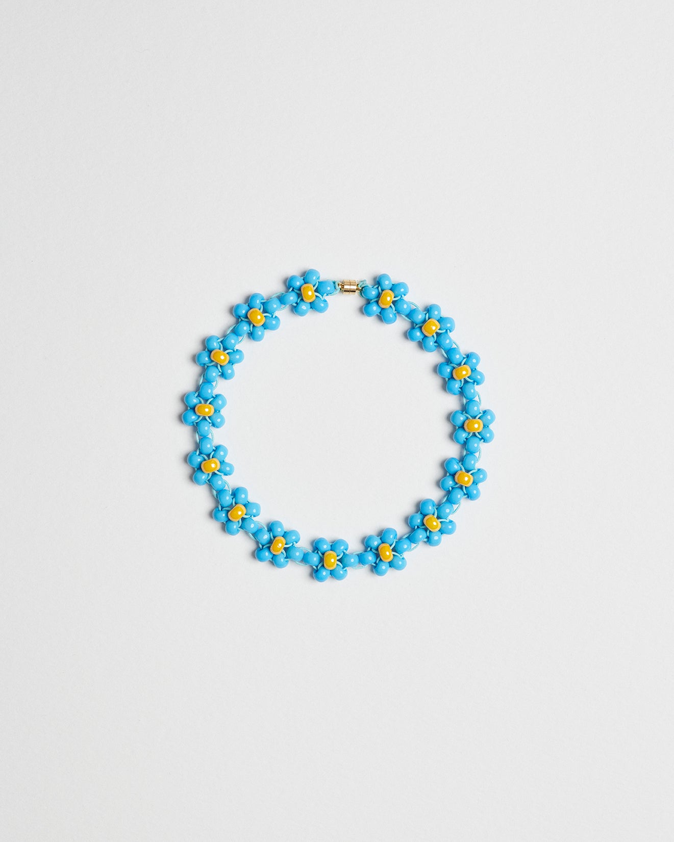 Azure Hyacinth Large Glass Beads Fleur Choker