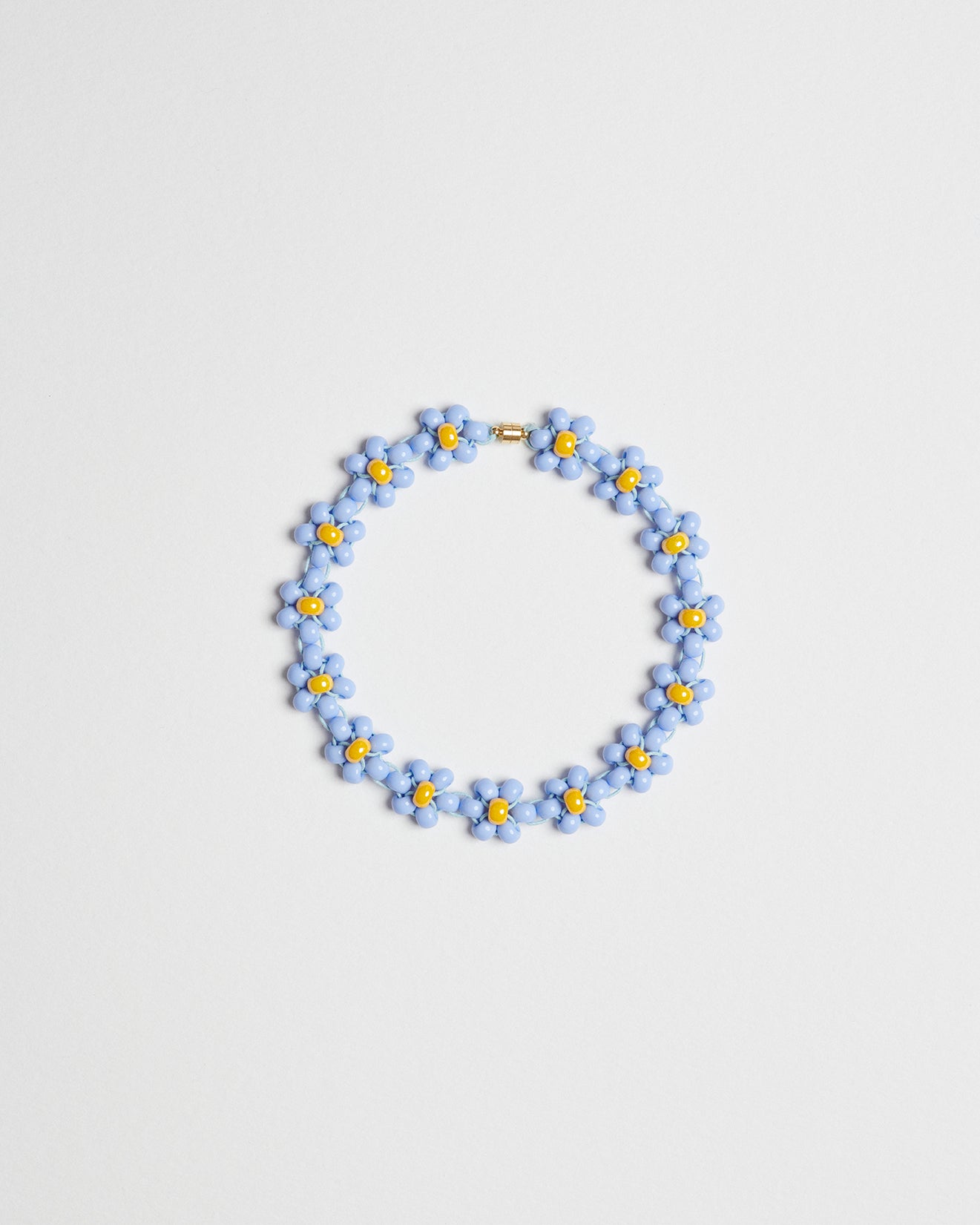 Forget-Me-Not Large Glass Beads Fleur Choker