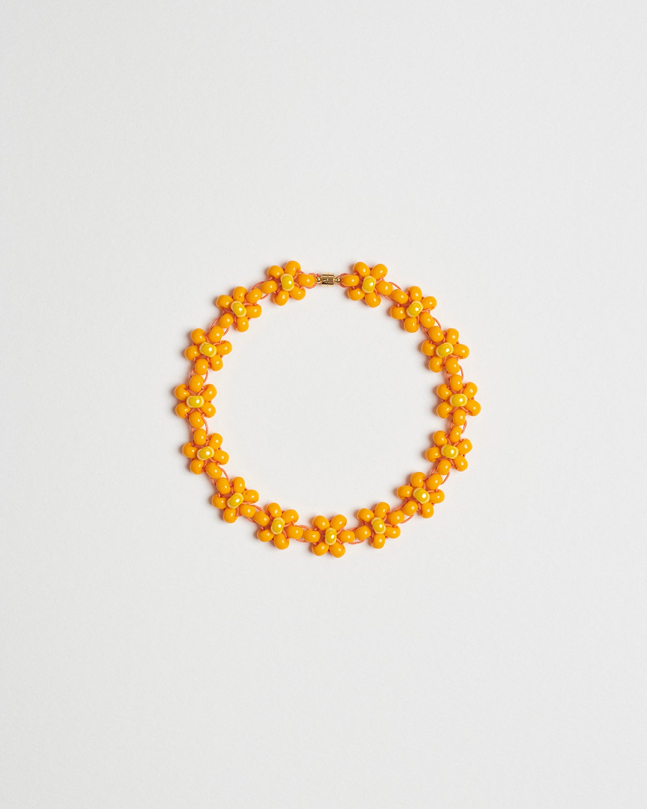 Marigold Large Glass Beads Fleur Choker