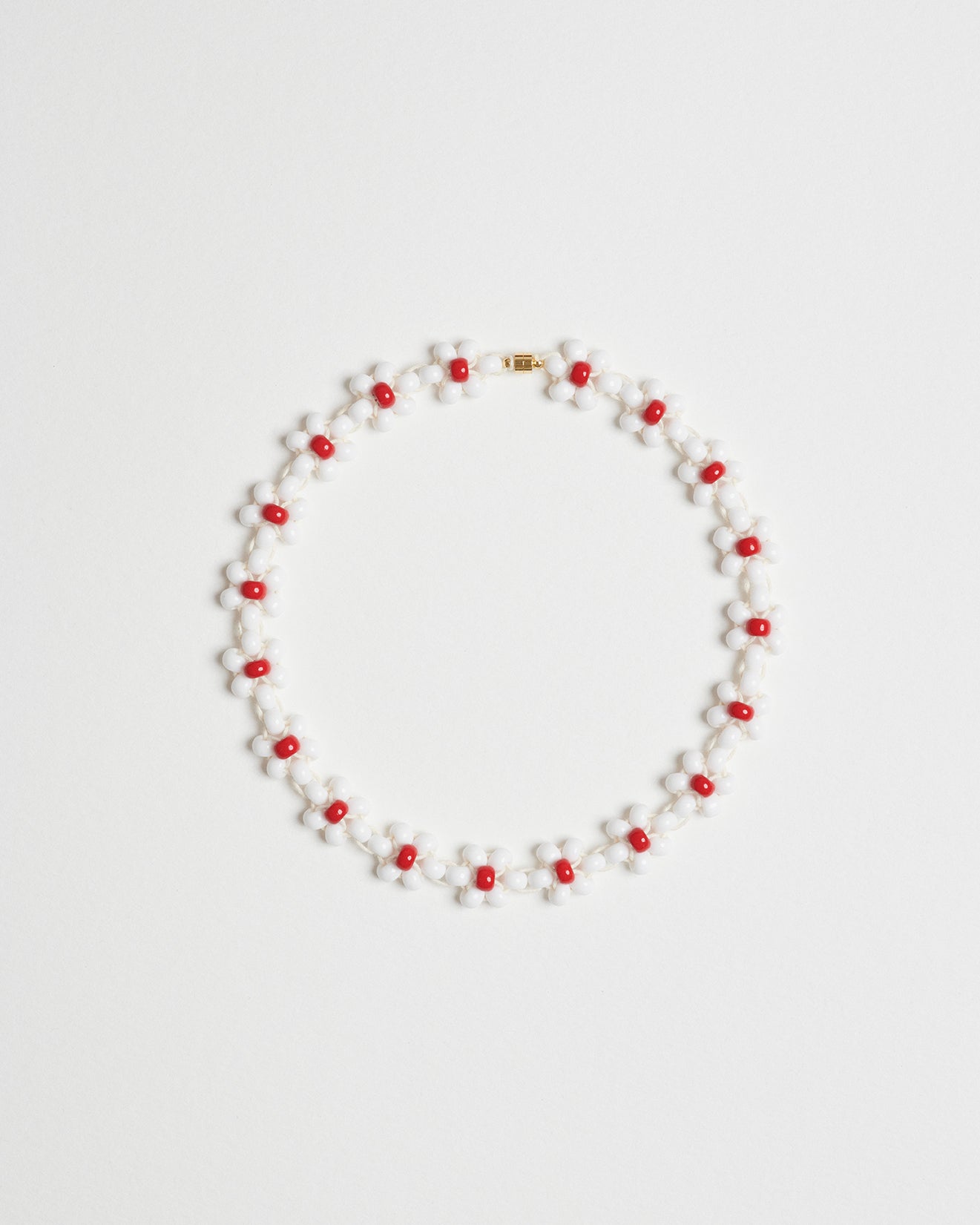 Camellia with Poppy Heart Large Glass Beads Fleur Versatile